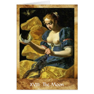 ANTIQUE RENAISSANCE TAROTS 18 / THE MOON