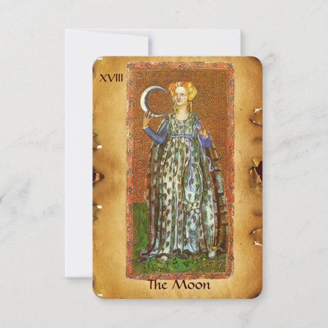 ANTIQUE RENAISSANCE TAROTS 18 / THE MOON ANNOUNCEMENT (Front)