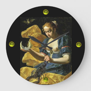 ANTIQUE RENAISSANCE TAROTS 18 /THE MOON LARGE CLOCK