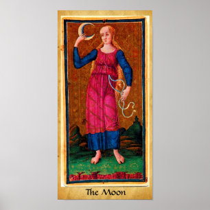 ANTIQUE RENAISSANCE TAROTS 18 / THE MOON POSTER