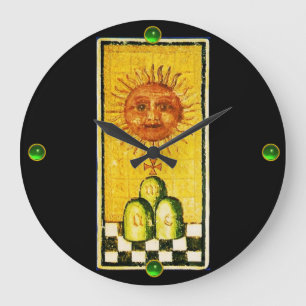 ANTIQUE RENAISSANCE TAROTS 19 /THE SUN LARGE CLOCK