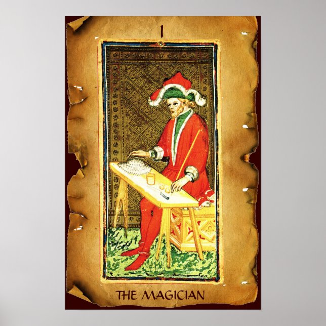 ANTIQUE RENAISSANCE TAROTS 1 / THE MAGICIAN POSTER (Front)