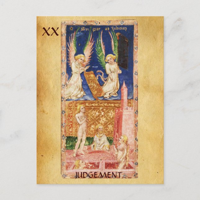 ANTIQUE RENAISSANCE TAROTS 20 / JUDGEMENT POSTCARD (Front)