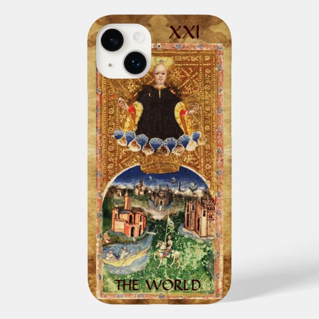 ANTIQUE RENAISSANCE TAROTS 21 / THE WORLD Case-Mate iPhone CASE (Back)