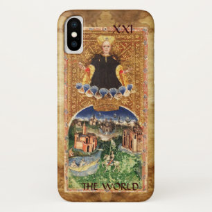 ANTIQUE RENAISSANCE TAROTS 21 / THE WORLD iPhone X CASE