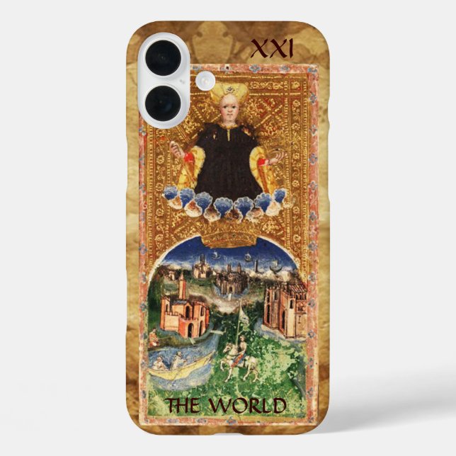 ANTIQUE RENAISSANCE TAROTS 21 / THE WORLD Case-Mate iPhone CASE (Back)