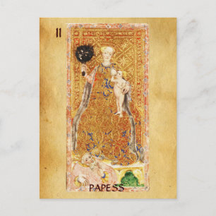 ANTIQUE RENAISSANCE TAROTS 2  / PAPESS ( CHARITY ) POSTCARD