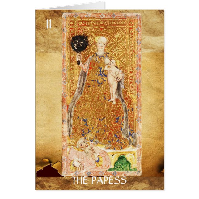 ANTIQUE RENAISSANCE TAROTS 2/ THE PAPESS - CHARITY (Front)