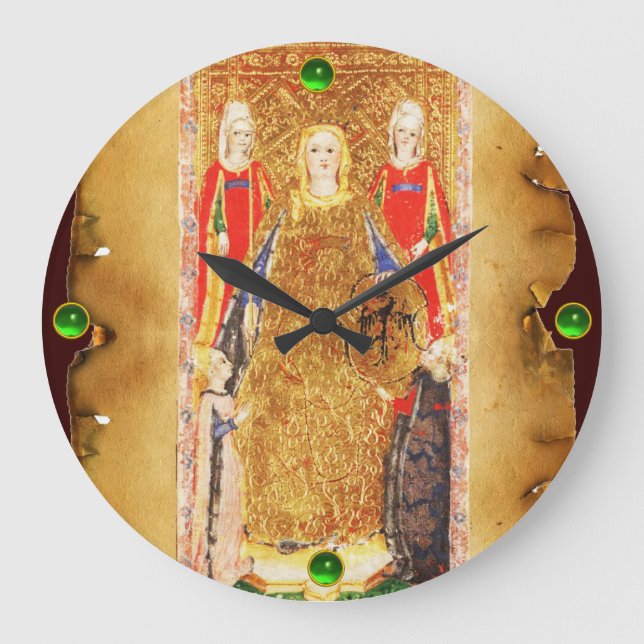 ANTIQUE RENAISSANCE TAROTS 3 / THE EMPRESS LARGE CLOCK (Front)