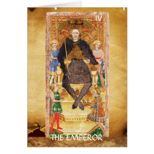 ANTIQUE RENAISSANCE TAROTS 4 / THE EMPEROR (Front)