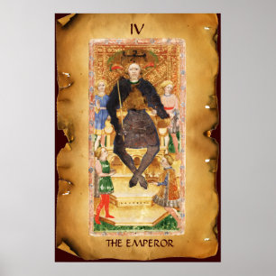 ANTIQUE RENAISSANCE TAROTS 4 / THE EMPEROR POSTER