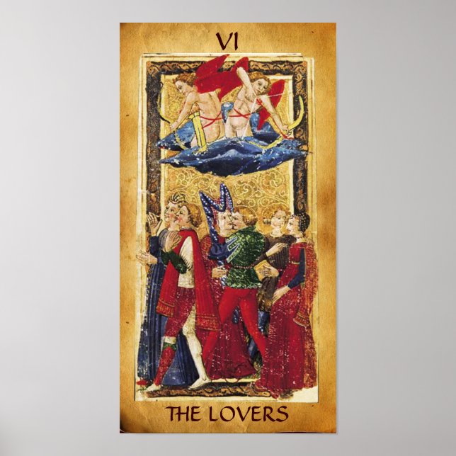ANTIQUE RENAISSANCE TAROTS 6 / THE LOVERS POSTER (Front)