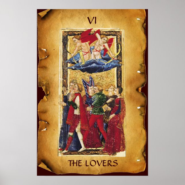 ANTIQUE RENAISSANCE TAROTS 6 / THE LOVERS POSTER (Front)