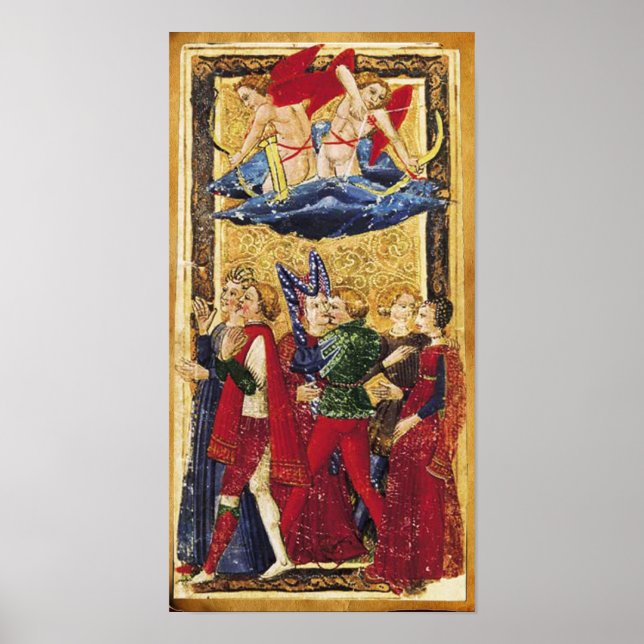 ANTIQUE RENAISSANCE TAROTS 6 / THE LOVERS POSTER (Front)