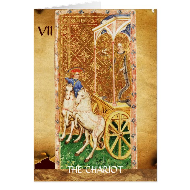 ANTIQUE RENAISSANCE TAROTS 7 / THE CHARIOT (Front)