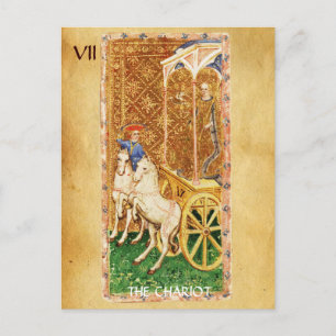 ANTIQUE RENAISSANCE TAROTS 7 / THE CHARIOT POSTCARD