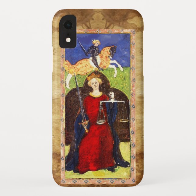 ANTIQUE RENAISSANCE TAROTS 8 / JUSTICE Case-Mate iPhone CASE (Back)