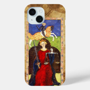 ANTIQUE RENAISSANCE TAROTS 8 / JUSTICE iPhone 15 CASE
