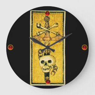 ANTIQUE RENAISSANCE TAROTS / ACE OF SWORDS LARGE CLOCK