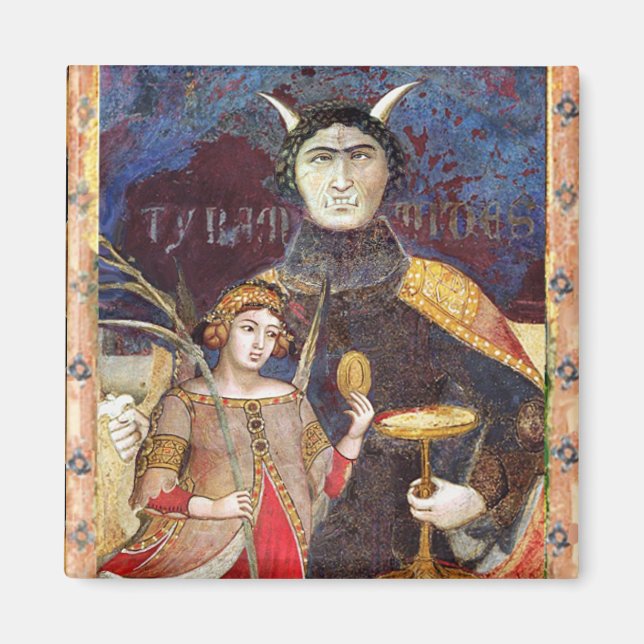 ANTIQUE RENAISSANCE TAROTS / DEVIL Conceit Detail Magnet (Front)