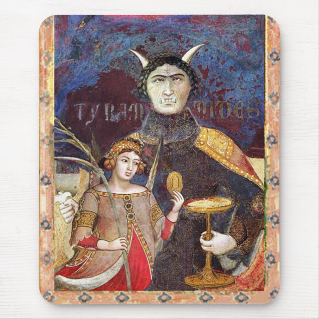 ANTIQUE RENAISSANCE TAROTS / DEVIL Conceit Detail Mouse Pad (Front)