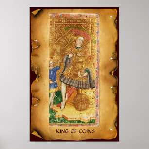 ANTIQUE RENAISSANCE TAROTS /KING OF COINS POSTER