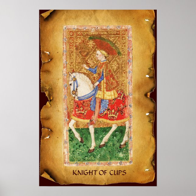 ANTIQUE RENAISSANCE TAROTS  / KNIGHT OF CUPS POSTER (Front)