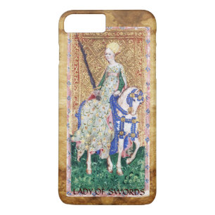 ANTIQUE RENAISSANCE TAROTS / LADY OF SWORDS iPhone 8 PLUS/7 PLUS CASE