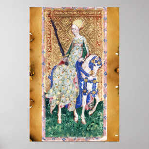 ANTIQUE RENAISSANCE TAROTS /LADY OF SWORDS POSTER