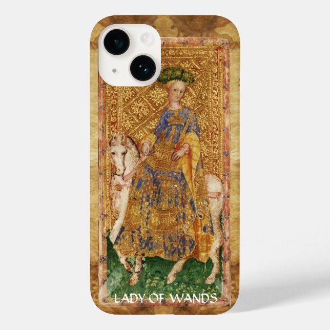 ANTIQUE RENAISSANCE TAROTS  / LADY OF WANDS Case-Mate iPhone CASE (Back)
