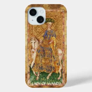 ANTIQUE RENAISSANCE TAROTS  / LADY OF WANDS iPhone 15 CASE
