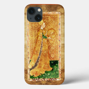 ANTIQUE RENAISSANCE TAROTS  / MAID OF COINS iPhone 13 CASE