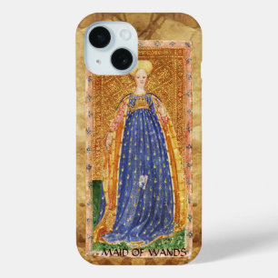 ANTIQUE RENAISSANCE TAROTS / MAID OF WANDS iPhone 15 CASE