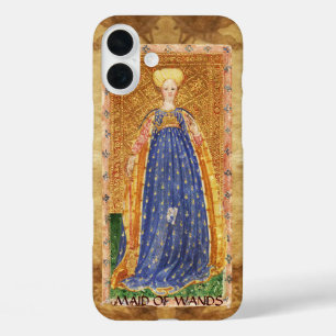 ANTIQUE RENAISSANCE TAROTS  / MAID OF WANDS iPhone 16 PLUS CASE