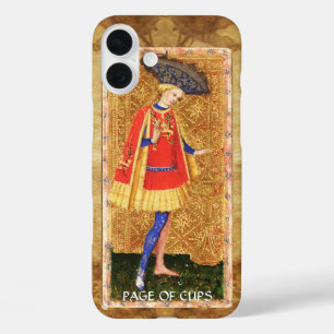 ANTIQUE RENAISSANCE TAROTS  / PAGE OF CUPS iPhone 16 PLUS CASE