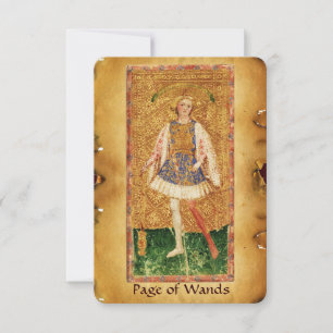 ANTIQUE RENAISSANCE TAROTS  / PAGE OF THE WANDS