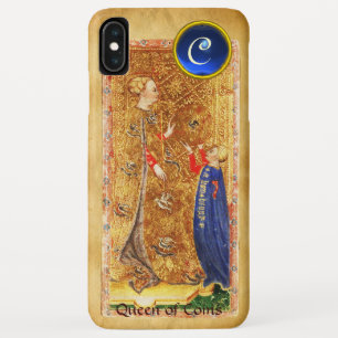 ANTIQUE RENAISSANCE TAROTS,QUEEN OF COINS Monogram iPhone XS Max Case