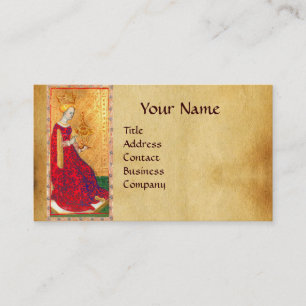 ANTIQUE RENAISSANCE TAROTS / QUEEN OF CUPS BUSINESS CARD