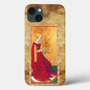 ANTIQUE RENAISSANCE TAROTS  / QUEEN OF CUPS iPhone 13 CASE