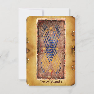 ANTIQUE RENAISSANCE TAROTS  / TEN OF WANDS
