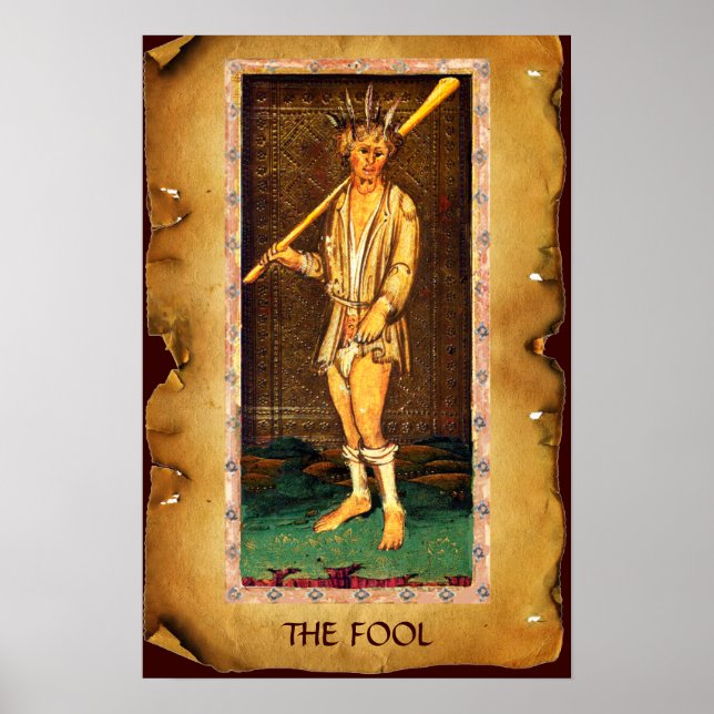 ANTIQUE RENAISSANCE TAROTS  / THE FOOL POSTER (Front)