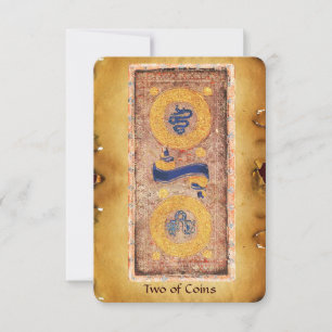 ANTIQUE RENAISSANCE TAROTS  / TWO OF COINS