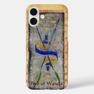 ANTIQUE RENAISSANCE TAROTS  / TWO OF WANDS iPhone 16 PLUS CASE