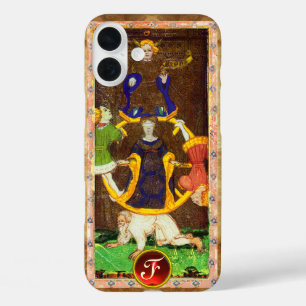 ANTIQUE RENAISSANCE TAROTS , WHEEL OF FORTUNE iPhone 16 PLUS CASE