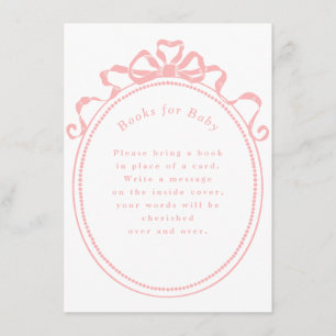 Antique Ribbon Bow Victorian Frame Books for Baby  Enclosure Card