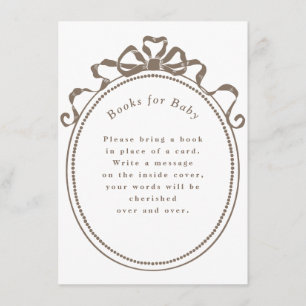 Antique Ribbon Bow Victorian Frame Books for Baby  Enclosure Card