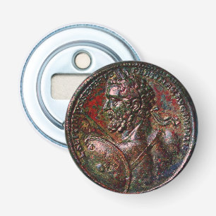 ANTIQUE ROMAN BRONZE MEDALLION SEPTIMUS SEVERUS BOTTLE OPENER
