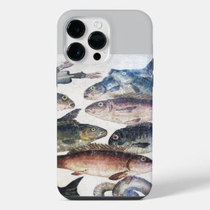 ANTIQUE ROMAN MOSAICS, FISHES,OCEAN SEA LIFE iPhone CASE