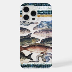 ANTIQUE ROMAN MOSAICS, FISHES,OCEAN SEA LIFE SCENE iPhone CASE
