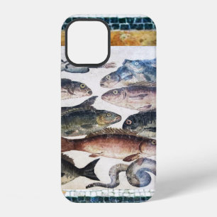ANTIQUE ROMAN MOSAICS, FISHES,OCEAN SEA LIFE SCENE iPhone CASE